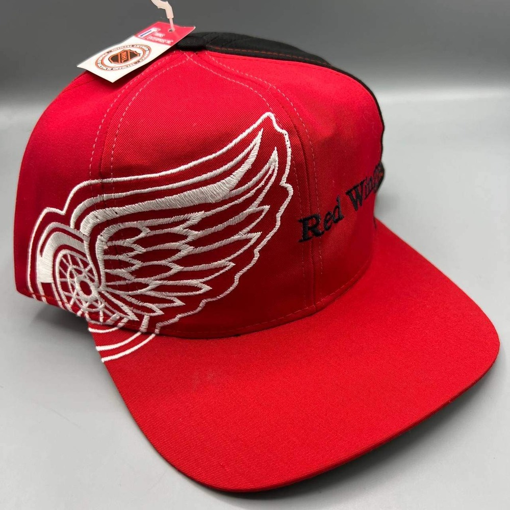 Vintage Detroit Red Wings Hat Men Red Twins Enterprise NHL Snap Back Cap‎ New